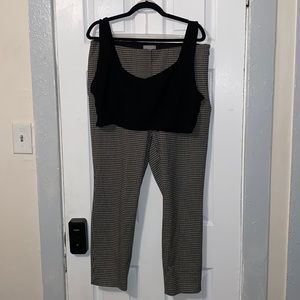 H&M Crop Top and Tweed pant set